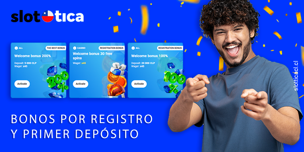 Al registrarse en el sitio web de Slottica Casino, los jugadores tienen acceso a bonos por registro y por el primer depósito