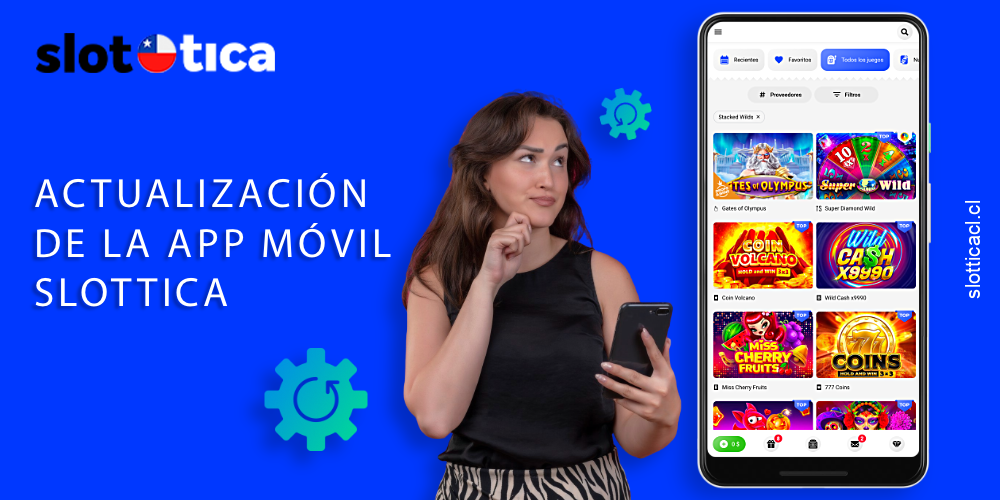 Puede actualizar la aplicación Slottica cuando se publique una nueva versión de la aplicación