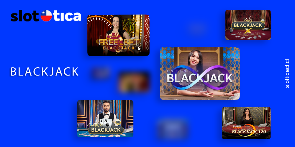 Varias opciones de blackjack están disponibles en Slottica Casino