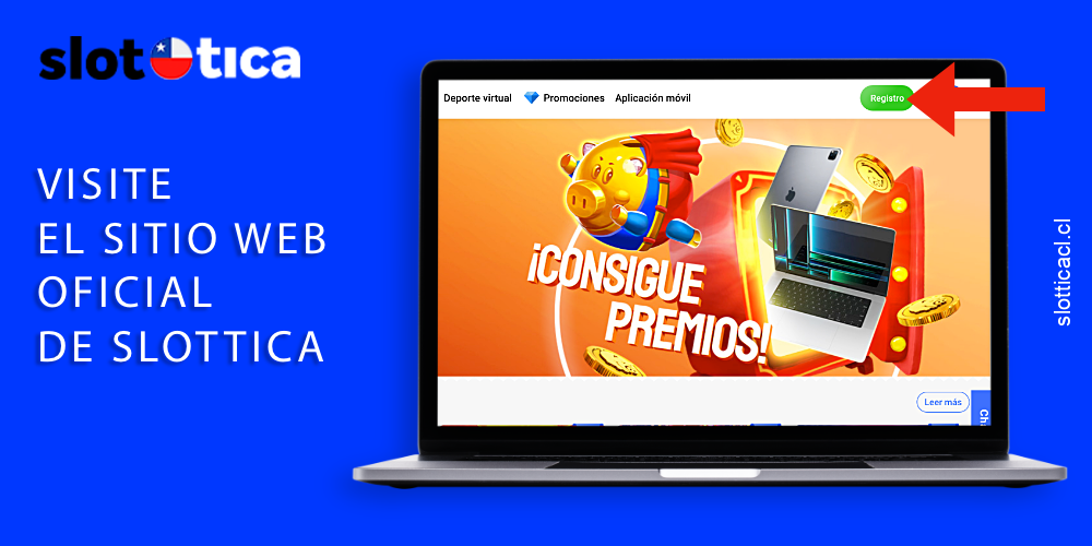 Visita la web oficial de Slottica e inscríbete